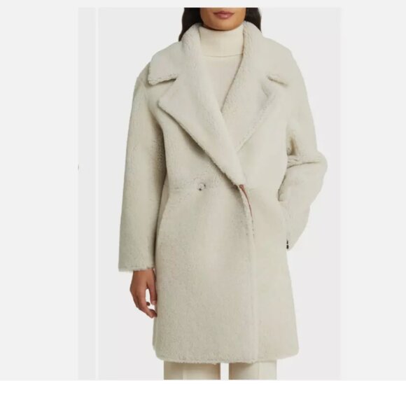 HiSO Gyro Reversible Genuine Shearling & Leather Coat - Picture 5 of 16